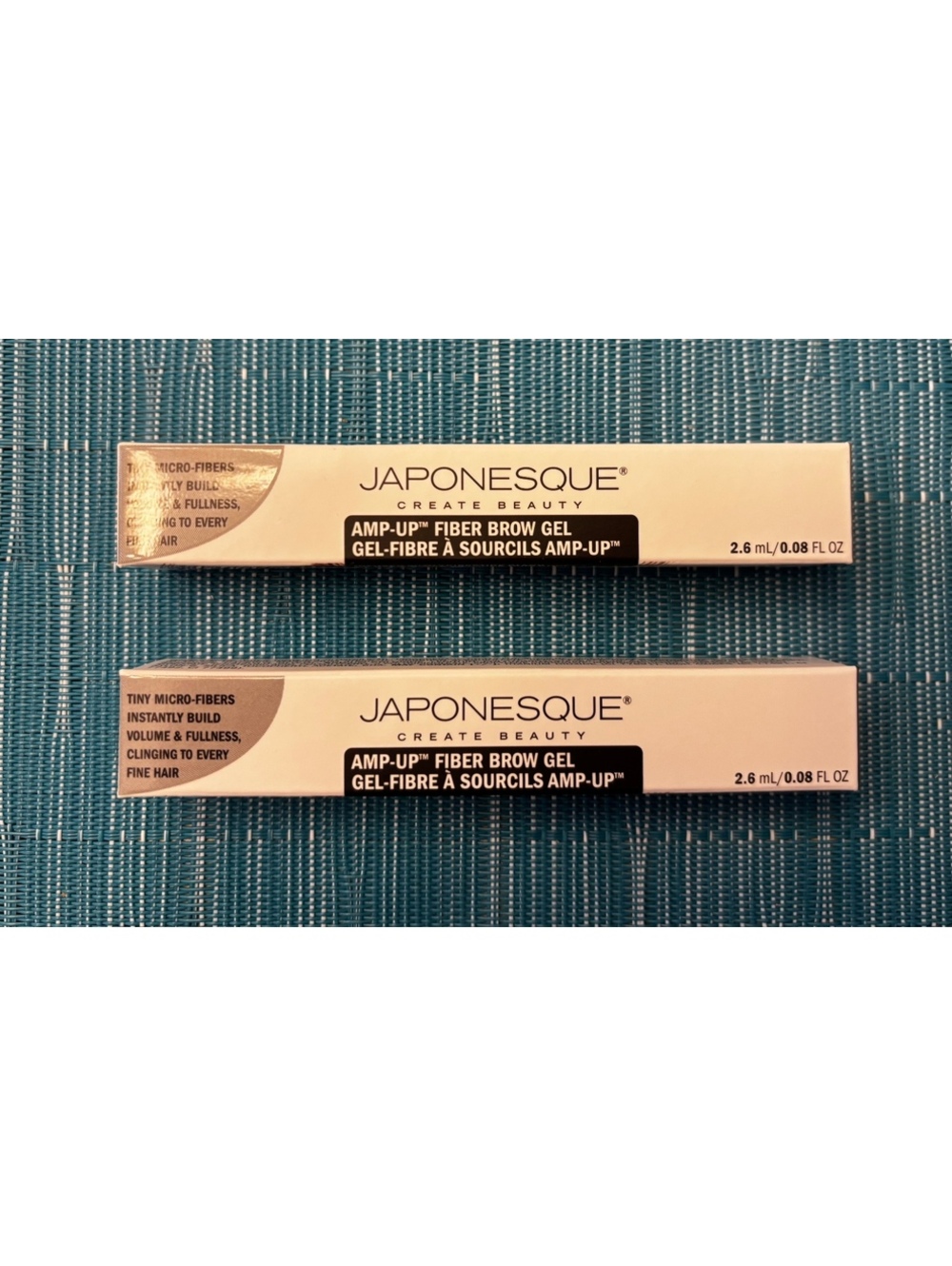 2 Pack of Japonesque Create Beauty Amp-Up Fiber Brow Gel .08 Fl. Oz.